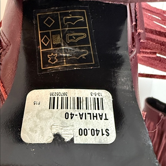 Aldo Thalía Burgundy Fringe Ankle Boots - Boho western - 8 - Picture 3 of 8